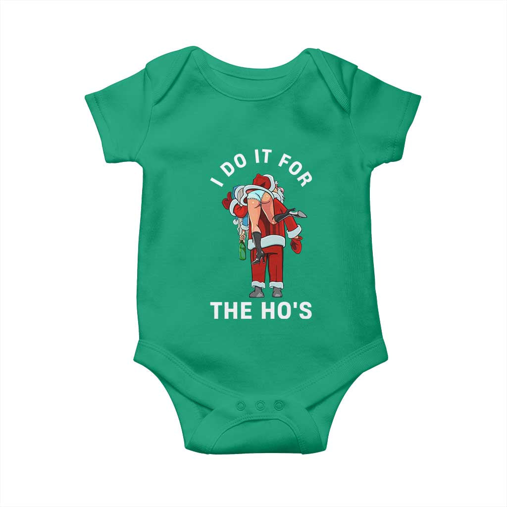 Funny Santa Christmas Baby Onesie I Do It For The Ho Ho Ho - Wonder Print Shop