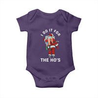 Funny Santa Christmas Baby Onesie I Do It For The Ho Ho Ho - Wonder Print Shop