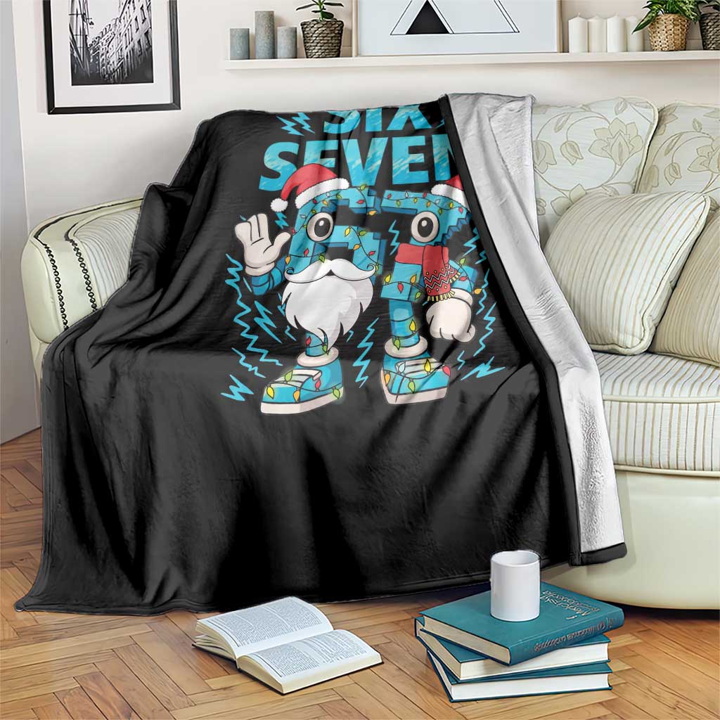 67 Six Seven Christmas Throw Blanket Funny Italian Brainrot Meme - Wonder Print Shop