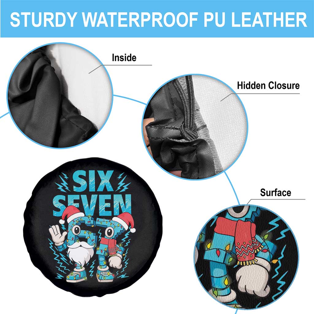 67 Six Seven Christmas Spare Tire Cover Funny Italian Brainrot Meme - Wonder Print Shop