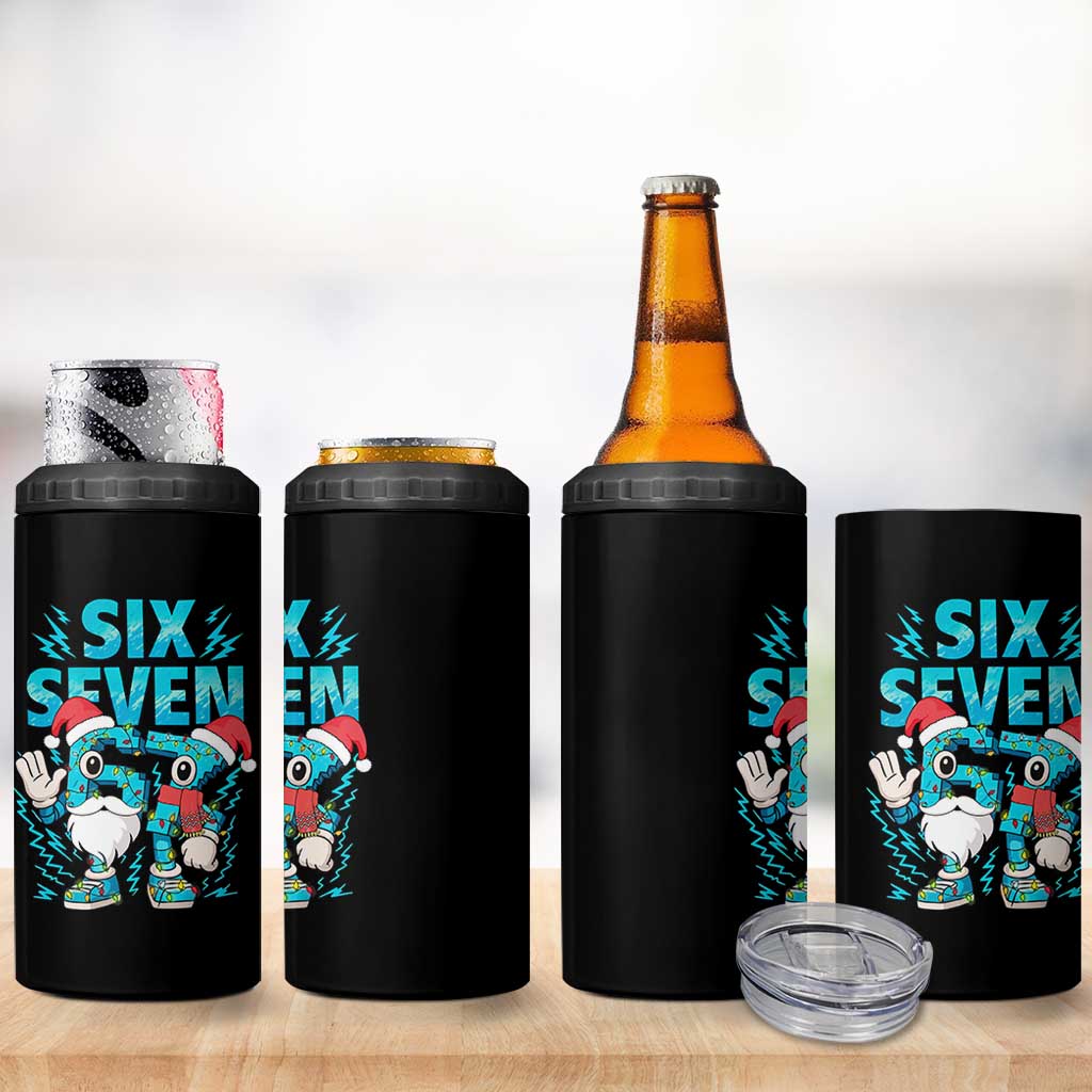 67 Six Seven Christmas 4 in 1 Can Cooler Tumbler Funny Italian Brainrot Meme - Wonder Print Shop