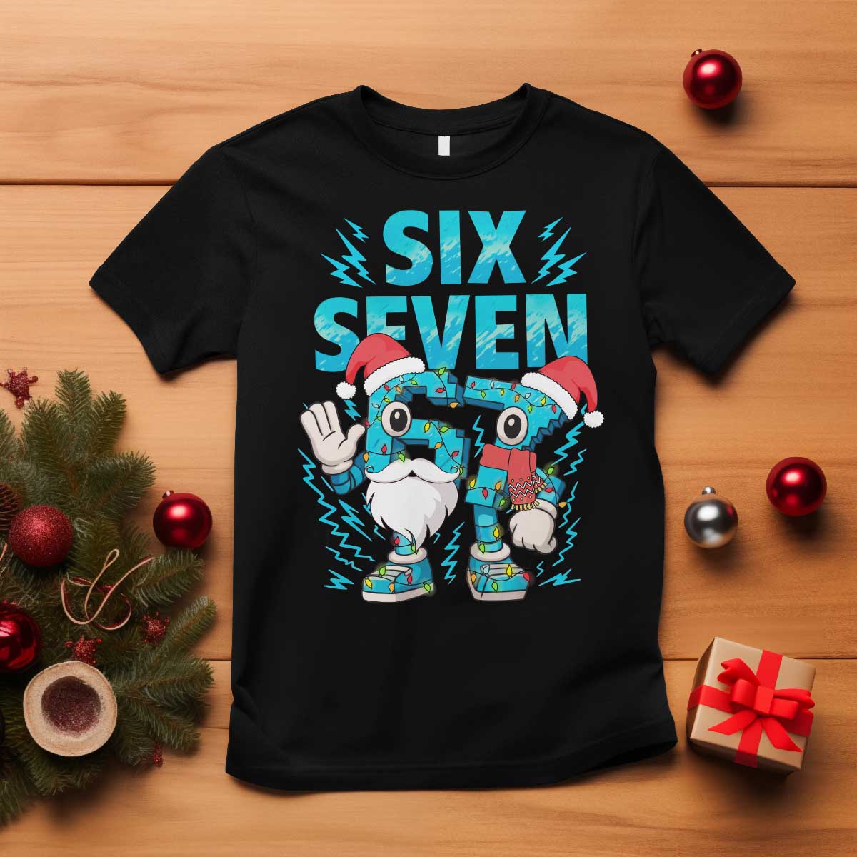 67 Six Seven Christmas T Shirt Funny Italian Brainrot Meme - Wonder Print Shop
