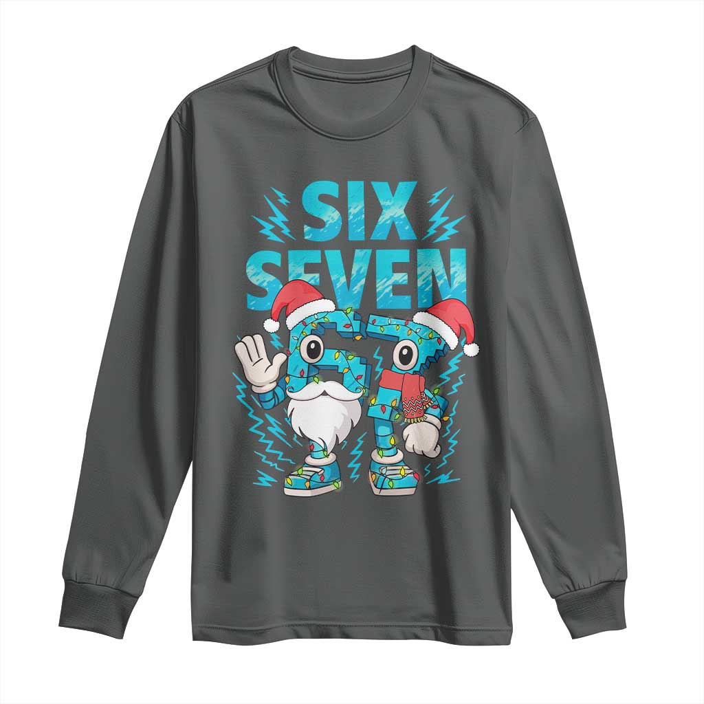 67 Six Seven Christmas Long Sleeve Shirt Funny Italian Brainrot Meme - Wonder Print Shop