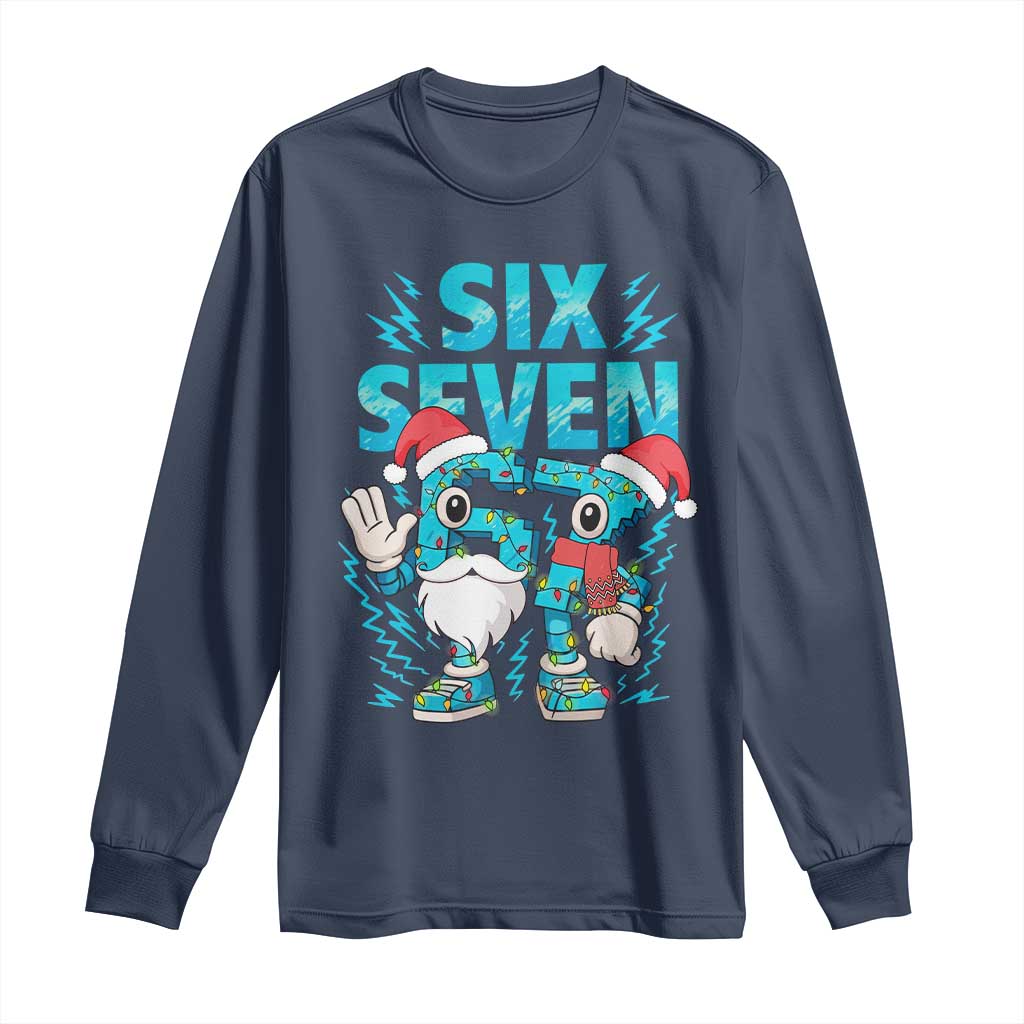 67 Six Seven Christmas Long Sleeve Shirt Funny Italian Brainrot Meme - Wonder Print Shop
