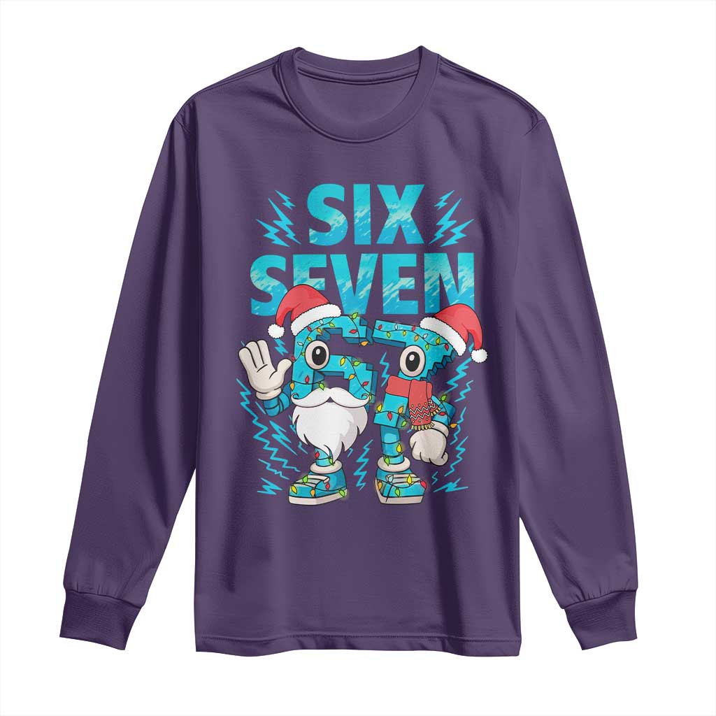 67 Six Seven Christmas Long Sleeve Shirt Funny Italian Brainrot Meme - Wonder Print Shop