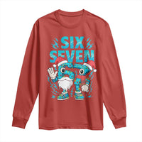 67 Six Seven Christmas Long Sleeve Shirt Funny Italian Brainrot Meme - Wonder Print Shop