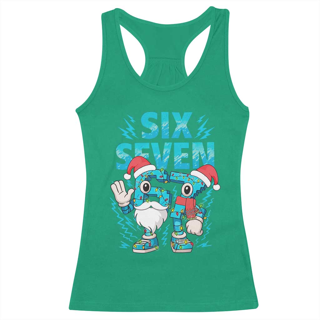 67 Six Seven Christmas Racerback Tank Top Funny Italian Brainrot Meme - Wonder Print Shop