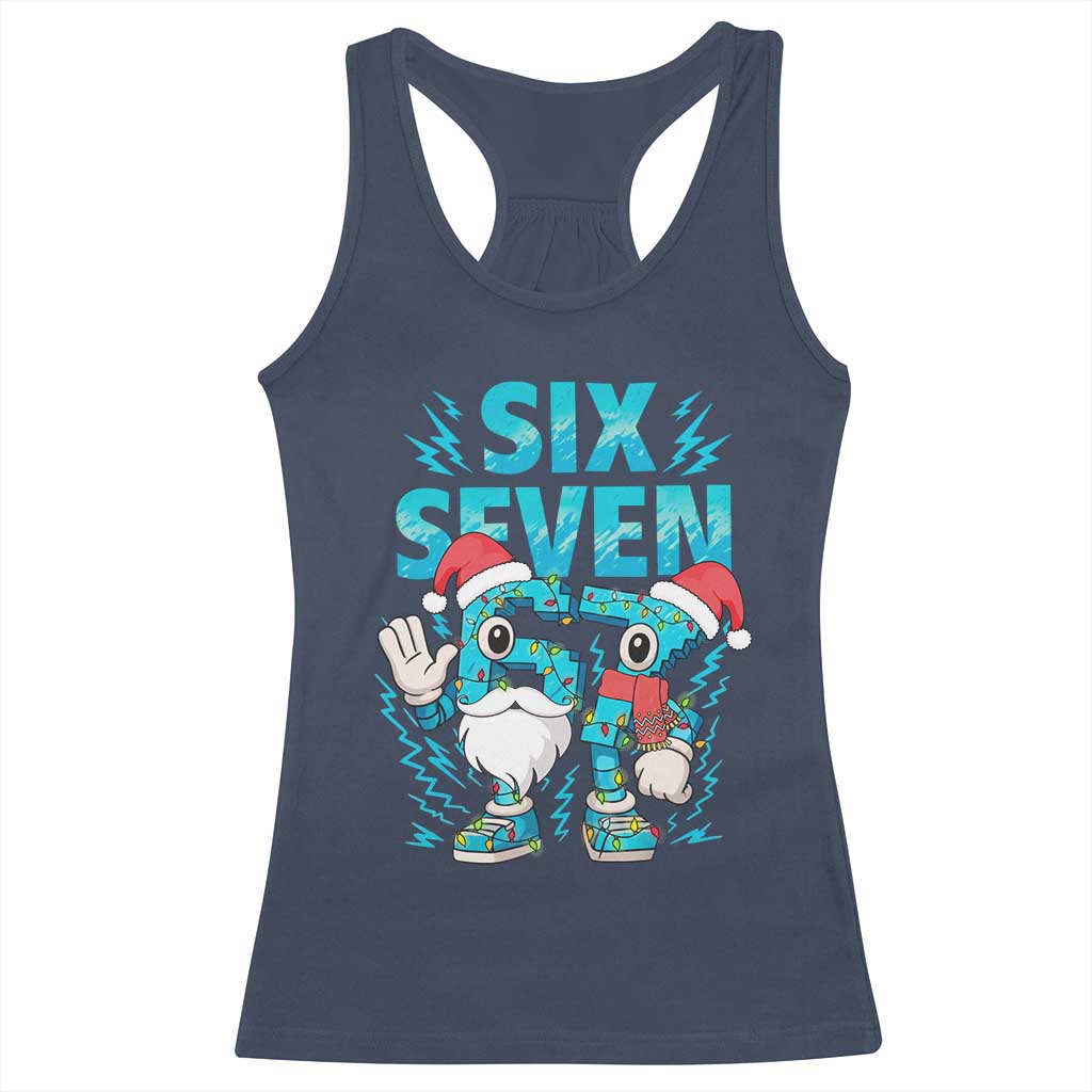 67 Six Seven Christmas Racerback Tank Top Funny Italian Brainrot Meme - Wonder Print Shop