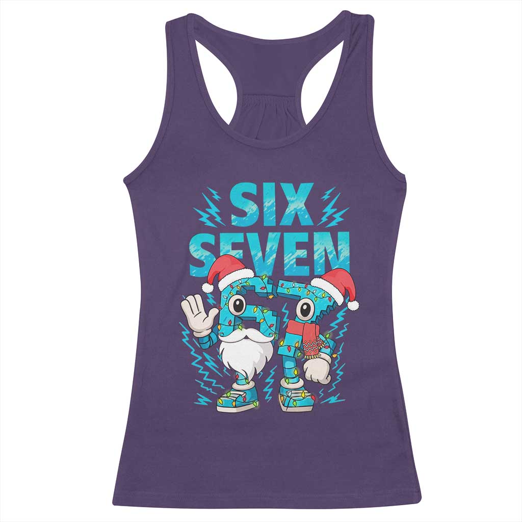 67 Six Seven Christmas Racerback Tank Top Funny Italian Brainrot Meme - Wonder Print Shop