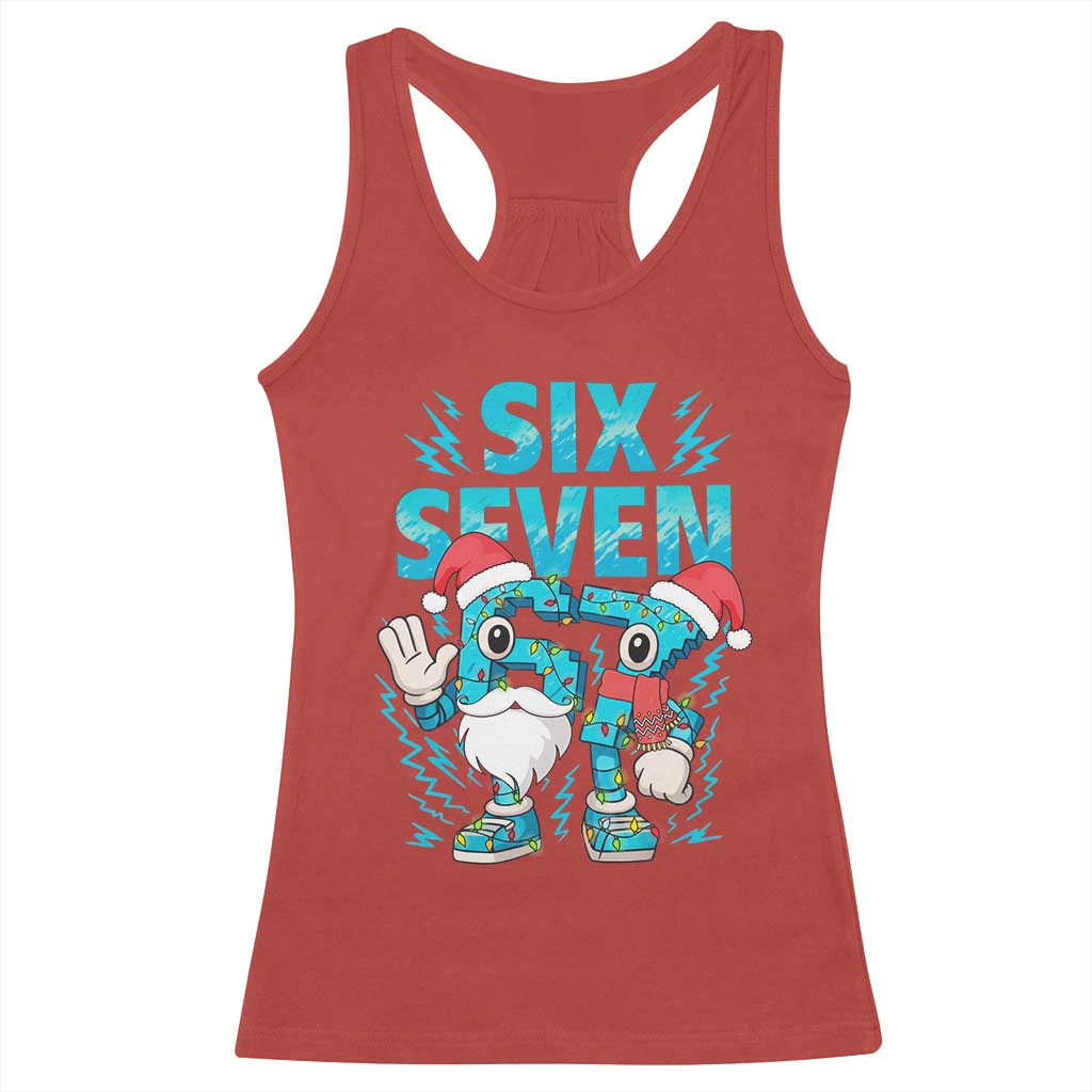 67 Six Seven Christmas Racerback Tank Top Funny Italian Brainrot Meme - Wonder Print Shop