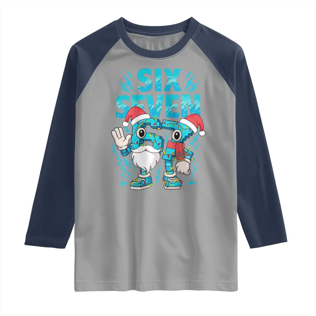 67 Six Seven Christmas Raglan Shirt Funny Italian Brainrot Meme - Wonder Print Shop