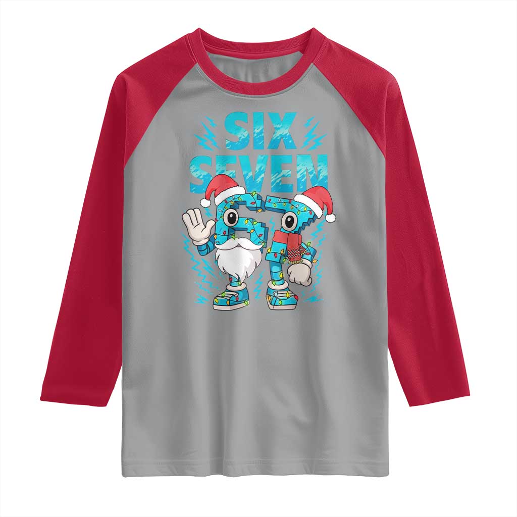 67 Six Seven Christmas Raglan Shirt Funny Italian Brainrot Meme - Wonder Print Shop