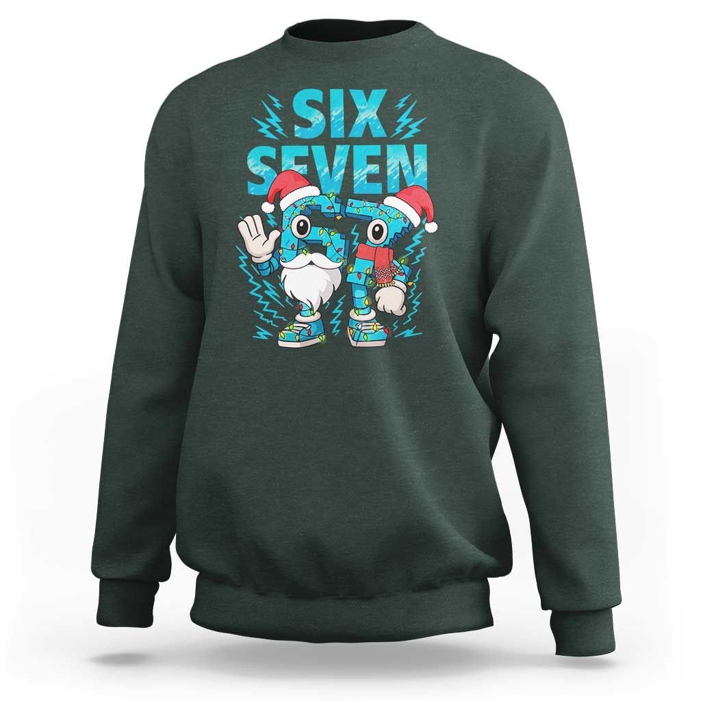 67 Six Seven Christmas Sweatshirt Funny Italian Brainrot Meme - Wonder Print Shop