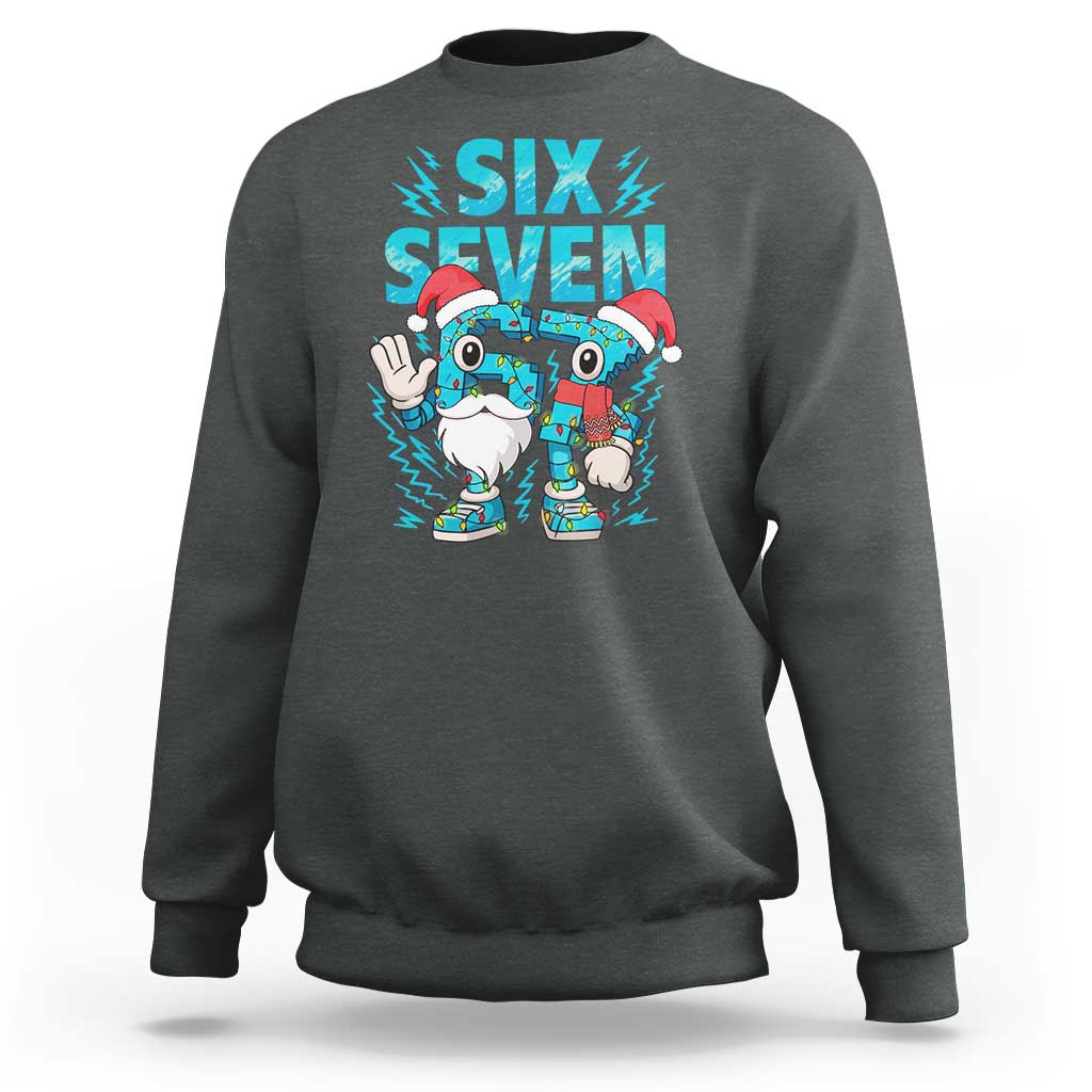 67 Six Seven Christmas Sweatshirt Funny Italian Brainrot Meme - Wonder Print Shop