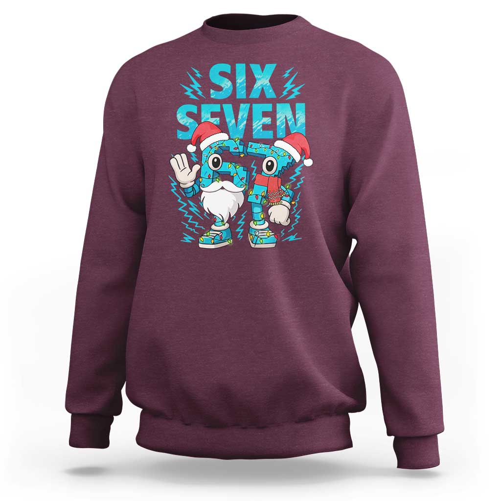 67 Six Seven Christmas Sweatshirt Funny Italian Brainrot Meme - Wonder Print Shop