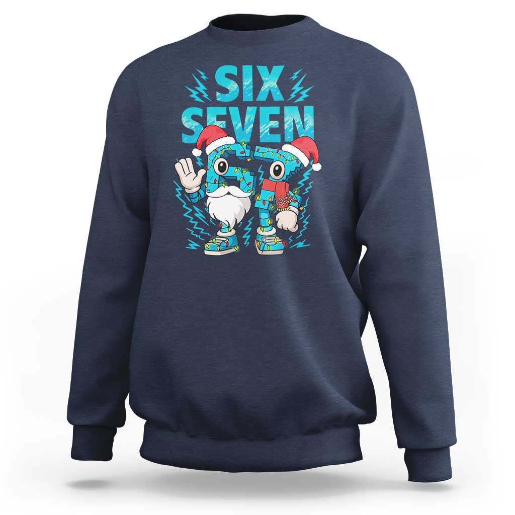 67 Six Seven Christmas Sweatshirt Funny Italian Brainrot Meme - Wonder Print Shop