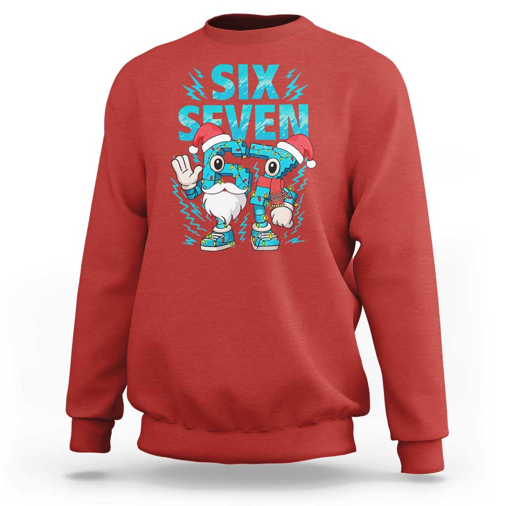 67 Six Seven Christmas Sweatshirt Funny Italian Brainrot Meme - Wonder Print Shop