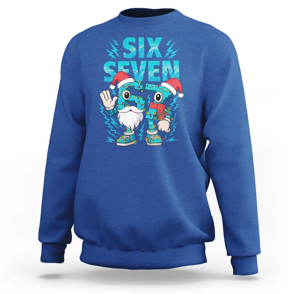 67 Six Seven Christmas Sweatshirt Funny Italian Brainrot Meme - Wonder Print Shop
