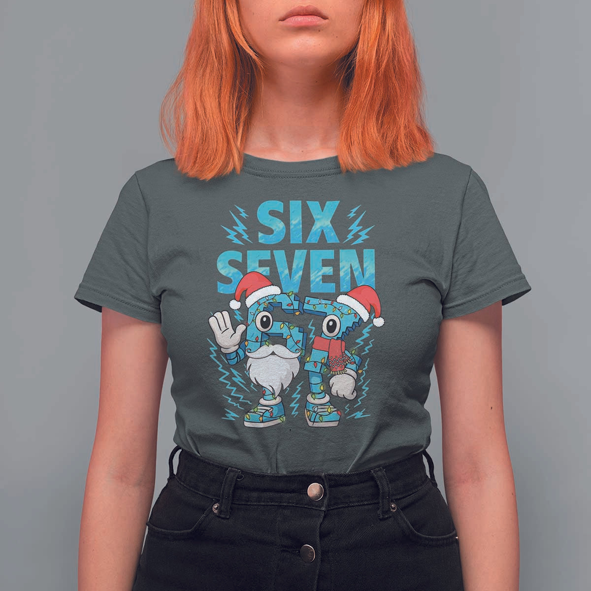 67 Six Seven Christmas T Shirt For Women Funny Italian Brainrot Meme - Wonder Print Shop