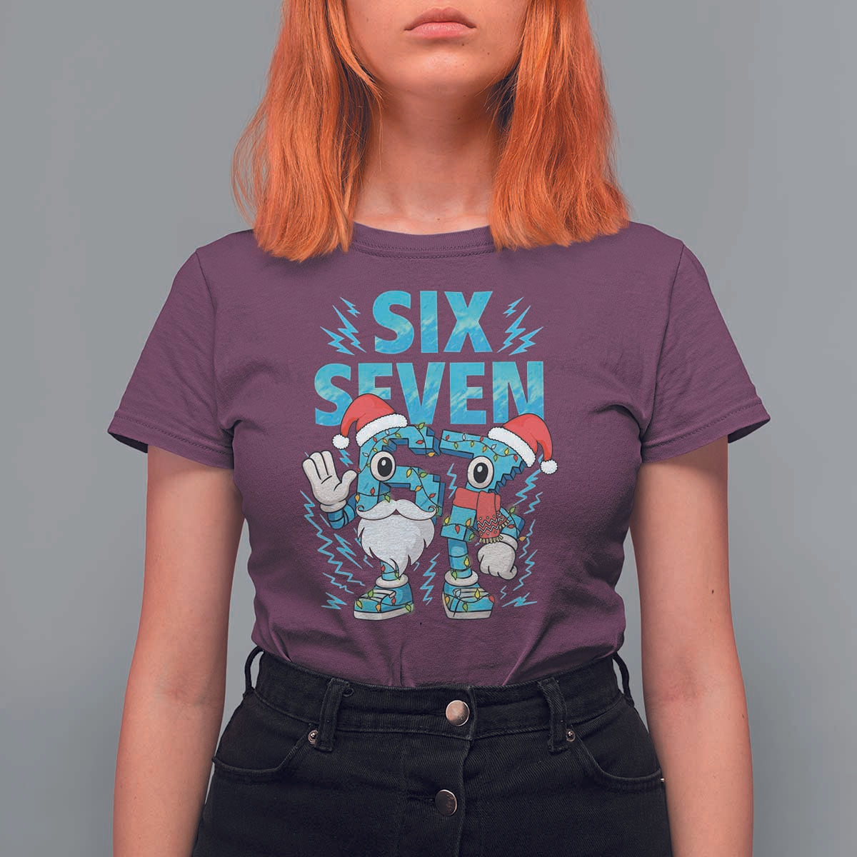 67 Six Seven Christmas T Shirt For Women Funny Italian Brainrot Meme - Wonder Print Shop