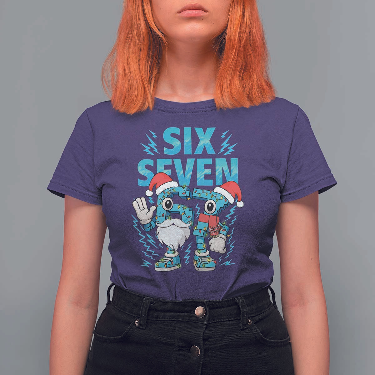 67 Six Seven Christmas T Shirt For Women Funny Italian Brainrot Meme - Wonder Print Shop