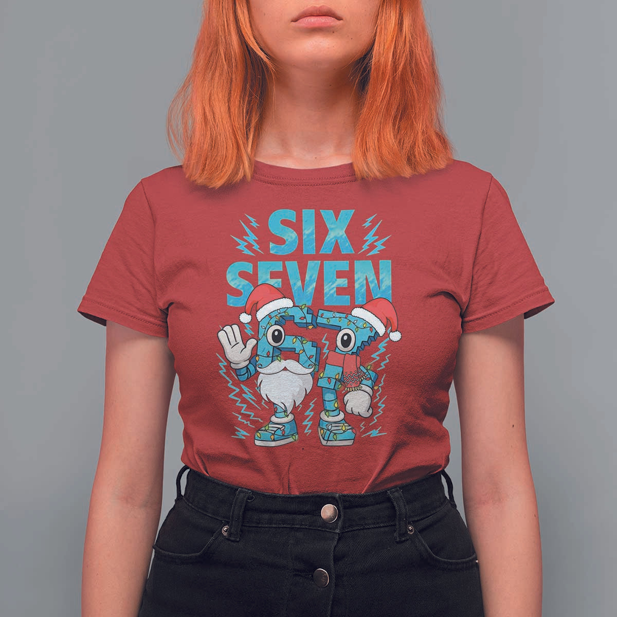 67 Six Seven Christmas T Shirt For Women Funny Italian Brainrot Meme - Wonder Print Shop