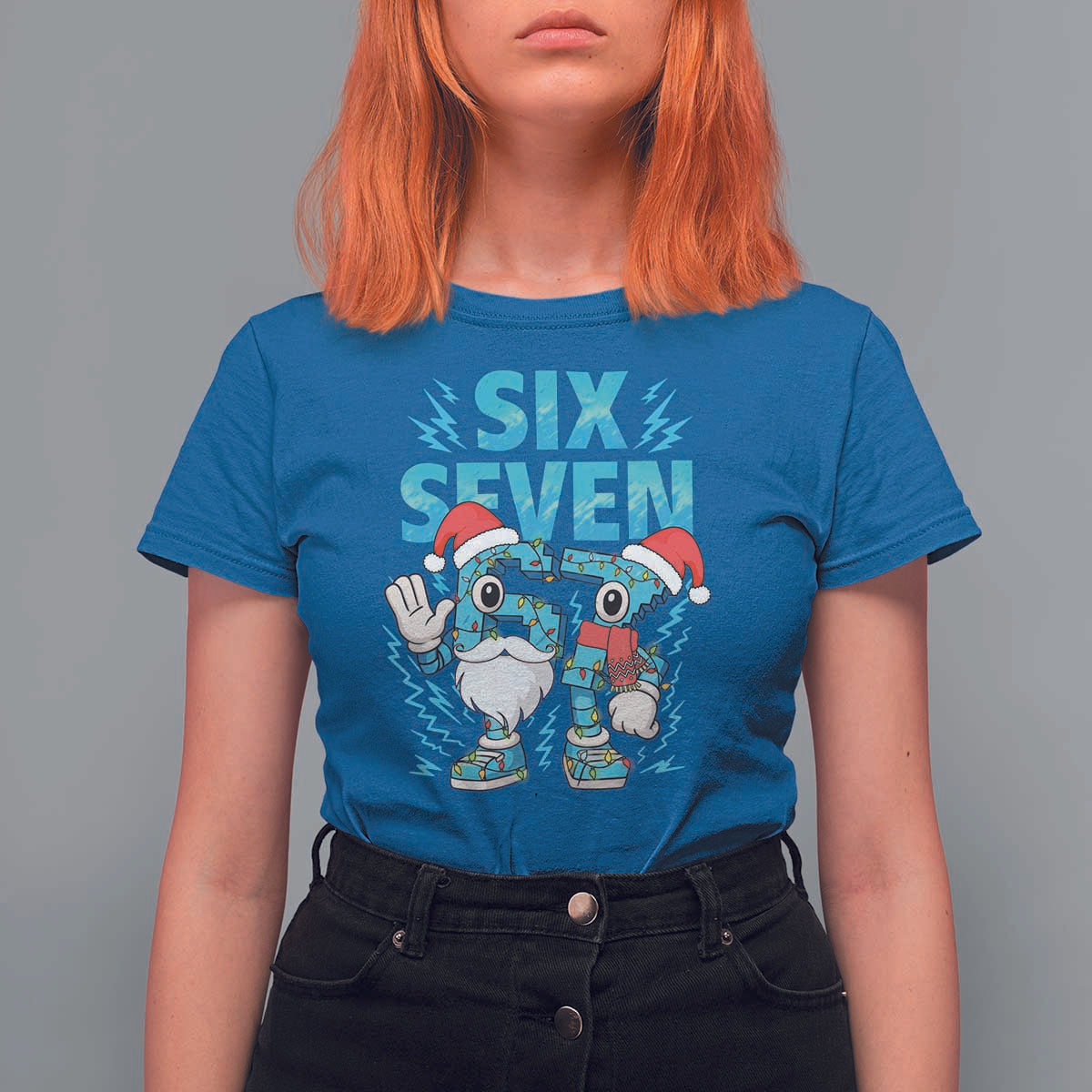 67 Six Seven Christmas T Shirt For Women Funny Italian Brainrot Meme - Wonder Print Shop