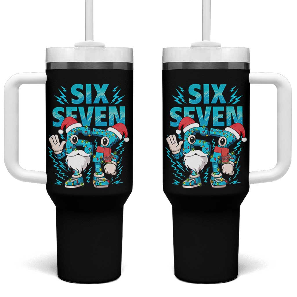 67 Six Seven Christmas Tumbler With Handle Funny Italian Brainrot Meme - Wonder Print Shop