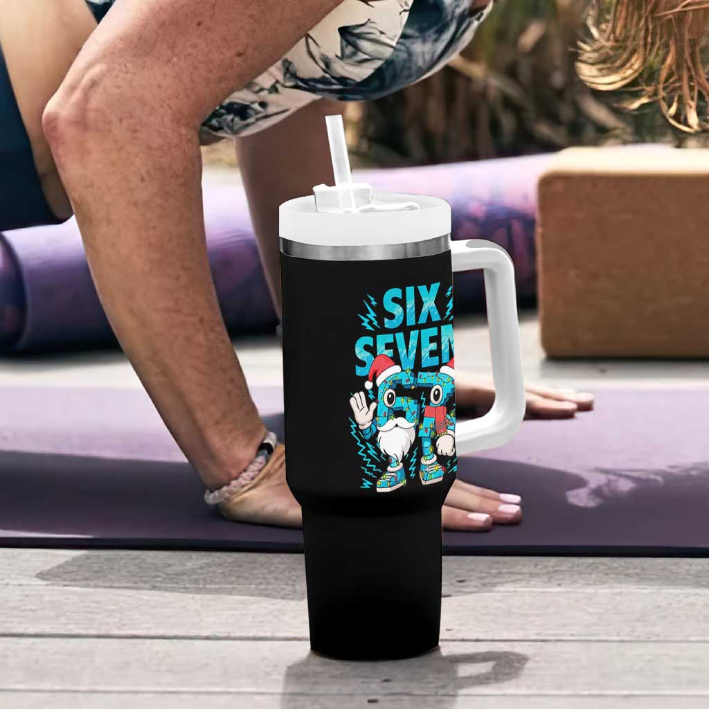 67 Six Seven Christmas Tumbler With Handle Funny Italian Brainrot Meme - Wonder Print Shop