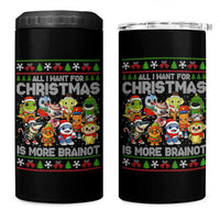 Italian Brainrot Christmas Meme 4 in 1 Can Cooler Tumbler All I Want For Xmas Is More Brainot - Wonder Print Shop