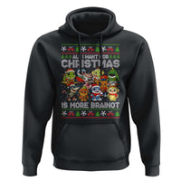 Italian Brainrot Christmas Meme Hoodie All I Want For Xmas Is More Brainot - Wonder Print Shop
