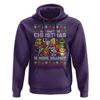 Italian Brainrot Christmas Meme Hoodie All I Want For Xmas Is More Brainot - Wonder Print Shop