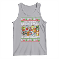 Italian Brainrot Christmas Meme Tank Top All I Want For Xmas Is More Brainot - Wonder Print Shop