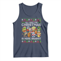 Italian Brainrot Christmas Meme Tank Top All I Want For Xmas Is More Brainot - Wonder Print Shop