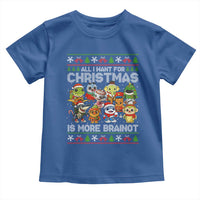 Italian Brainrot Christmas Meme Toddler T Shirt All I Want For Xmas Is More Brainot - Wonder Print Shop
