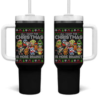 Italian Brainrot Christmas Meme Tumbler With Handle All I Want For Xmas Is More Brainot - Wonder Print Shop