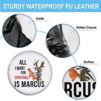 Marcus The Worm Robert Meme Spare Tire Cover All I Want For Christmas Is Marcus - Wonder Print Shop