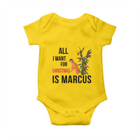 Marcus The Worm Robert Meme Baby Onesie All I Want For Christmas Is Marcus - Wonder Print Shop