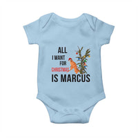 Marcus The Worm Robert Meme Baby Onesie All I Want For Christmas Is Marcus - Wonder Print Shop