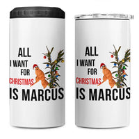 Marcus The Worm Robert Meme 4 in 1 Can Cooler Tumbler All I Want For Christmas Is Marcus - Wonder Print Shop