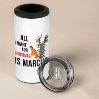 Marcus The Worm Robert Meme 4 in 1 Can Cooler Tumbler All I Want For Christmas Is Marcus - Wonder Print Shop