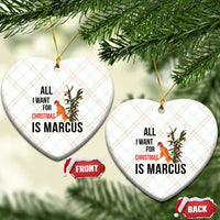 Marcus The Worm Robert Meme Ceramic Ornament All I Want For Christmas Is Marcus - Wonder Print Shop