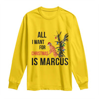 Marcus The Worm Robert Meme Long Sleeve Shirt All I Want For Christmas Is Marcus - Wonder Print Shop