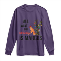 Marcus The Worm Robert Meme Long Sleeve Shirt All I Want For Christmas Is Marcus - Wonder Print Shop