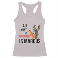 Marcus The Worm Robert Meme Racerback Tank Top All I Want For Christmas Is Marcus - Wonder Print Shop