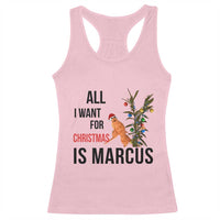 Marcus The Worm Robert Meme Racerback Tank Top All I Want For Christmas Is Marcus - Wonder Print Shop