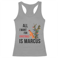 Marcus The Worm Robert Meme Racerback Tank Top All I Want For Christmas Is Marcus - Wonder Print Shop