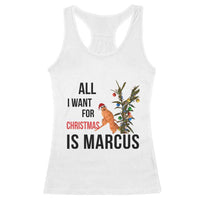 Marcus The Worm Robert Meme Racerback Tank Top All I Want For Christmas Is Marcus - Wonder Print Shop