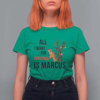 Marcus The Worm Robert Meme T Shirt For Women All I Want For Christmas Is Marcus - Wonder Print Shop
