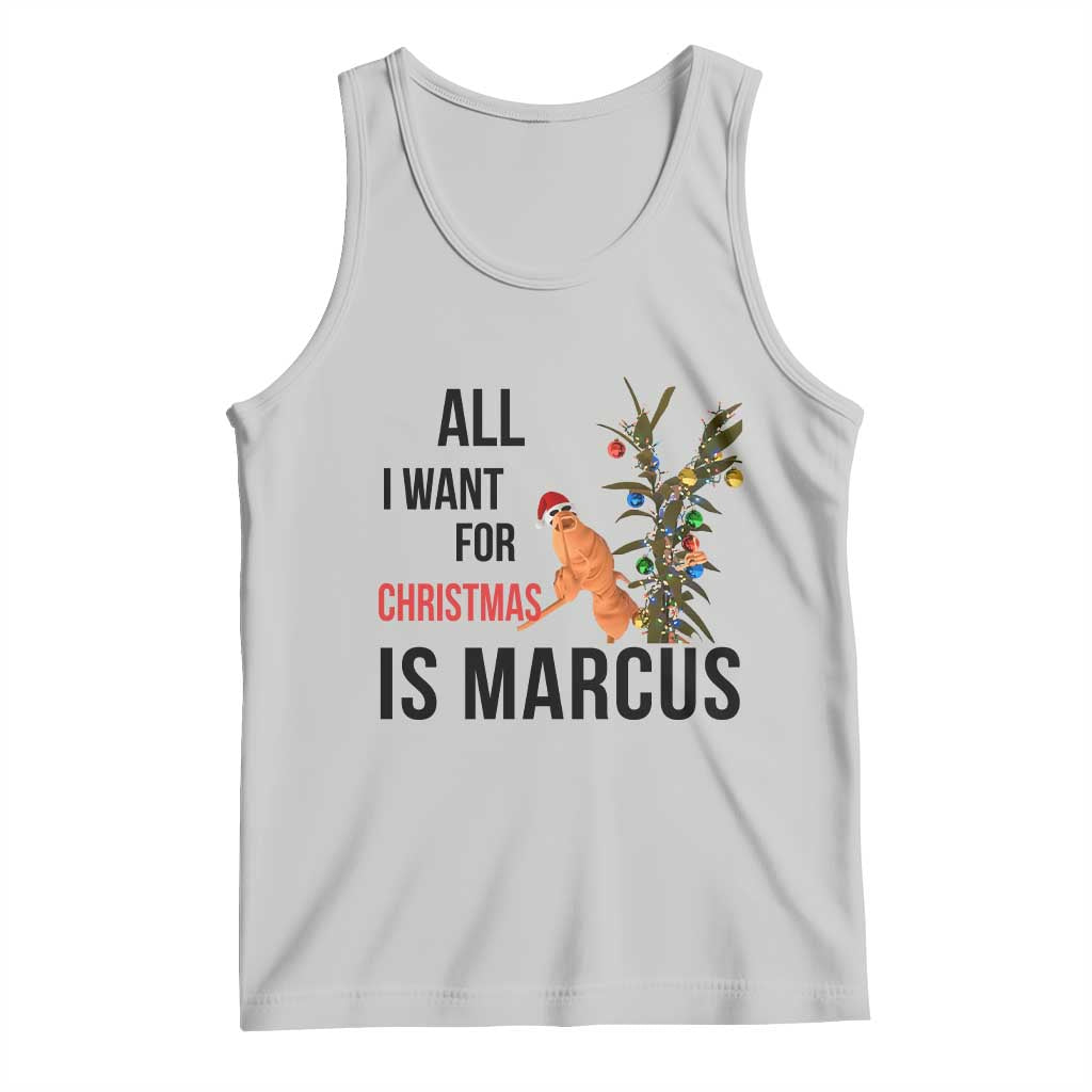 Marcus The Worm Robert Meme Tank Top All I Want For Christmas Is Marcus - Wonder Print Shop